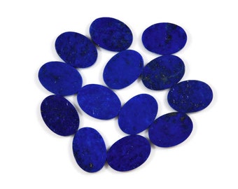 Ovale lapis lazuli-edelsteen: sieraadsteen met platte achterkant (8 x 10 mm tot 15 x 20 mm)
