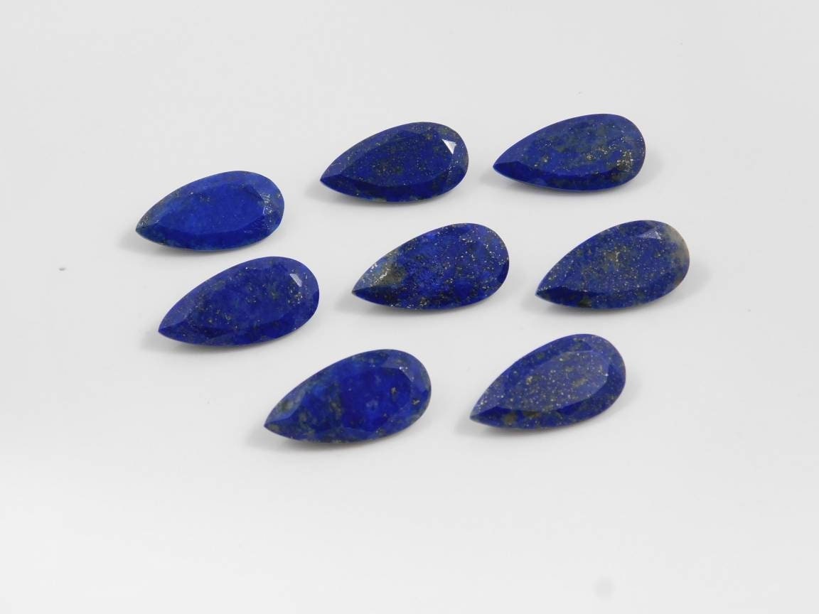 AAA Faceted Lapis Lazuli Pear: Loose Gemstone (5x10mm to 15x30mm