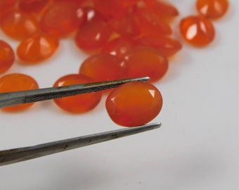 Mandarin Orange 5.00mm Round Cabochon Cut Loose Stones Cubic Zirconia Gemstones 