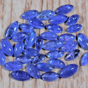 Natural Tanzanite opaque cabochon marquise shape stone size 4x8mm to 10x20mm loose tanzanite opaque gemstone jewelry making loose gemstone.