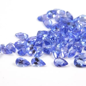 AAA Tanzanite faceted pear shape calibrated sizes 3x4, 3x5, 4x6, 5x7, 5x8, 6x9, 7x10 mm Tanzanite For jewelry Making Stone.