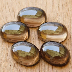 Natural Smoky Quartz Jewelry Making Stone Gemstone Size 4x6mm to 18x25mm Smoky Quartz Cabochon Gems Loose Gemstone Smoky Quartz Oval Shape.