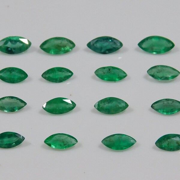 Zambian Emerald faceted cut marquise shape gemstone 2x4 mm and 4x8 mm marquise may birth stone jewelry making stone green color stone