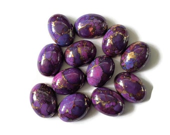 Purple Mohave Turquoise Cabochon: Oval Copper Gemstone (5x7mm to 20x30mm)