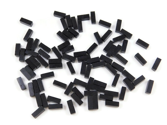 Faceted Black Onyx Gemstone Sticks: Plain Long Shape, Jewelry Making