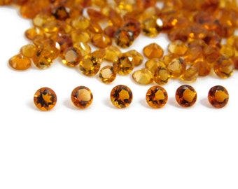 Natural Madeira Citrine faceted cut Round shape 2x2mm to 8x8mm size, Citrine gemstone jewelry making stone loose gemstone.