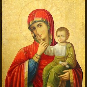 Theotokos Orthodox icon Digital INSTANT DOWNLOAD Our Lady Virgin icon Mount Athos religion iconpanting Christian Printable Gift PDF jpeg