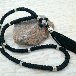100 knots Komboskini Ukraine Chotki Orthodox Christian Rosary knotted cross Blessed Prayer Rope Brojanica monastic handmade Baptism gift