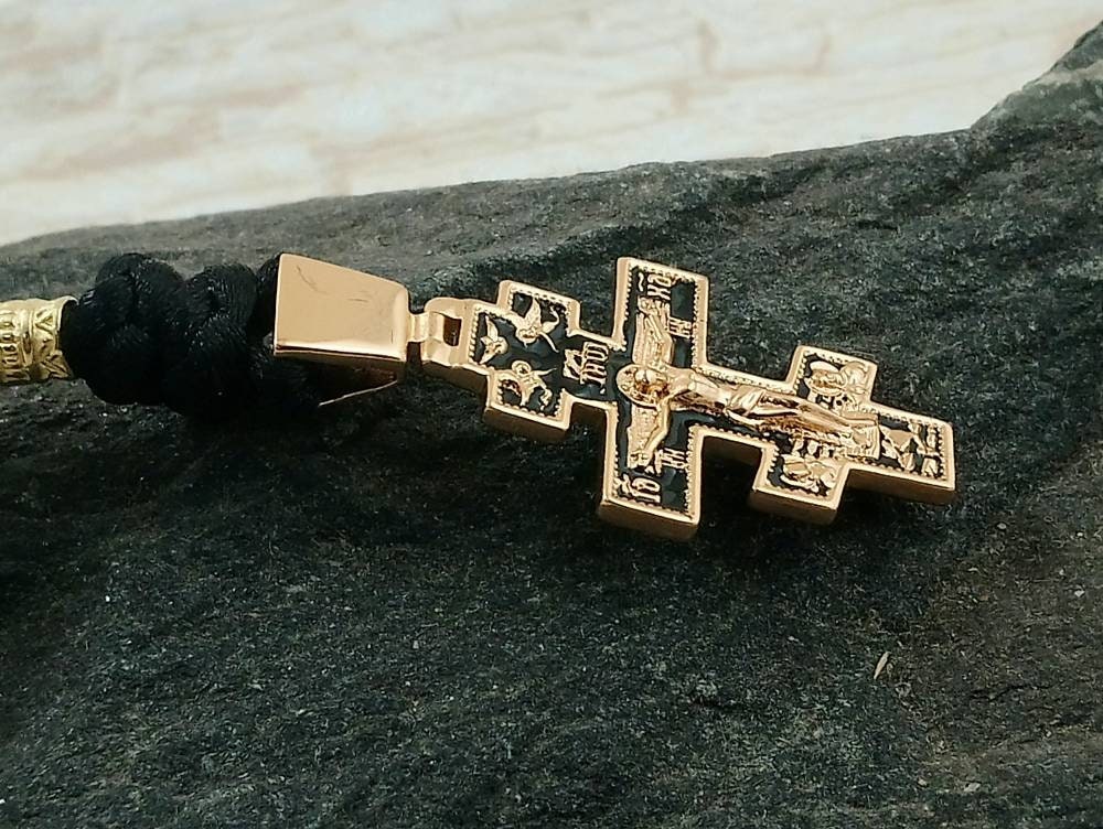 Orthodox Christian Gift Prayer Rope Chotki Black Komboskini Satine Cord  Knotted Rosary Plastic Bead Brojanica Monastic Handmade 100 Knots 