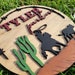 Western Cowboy Roping Calf Name Sign Personalized Nursery - Etsy