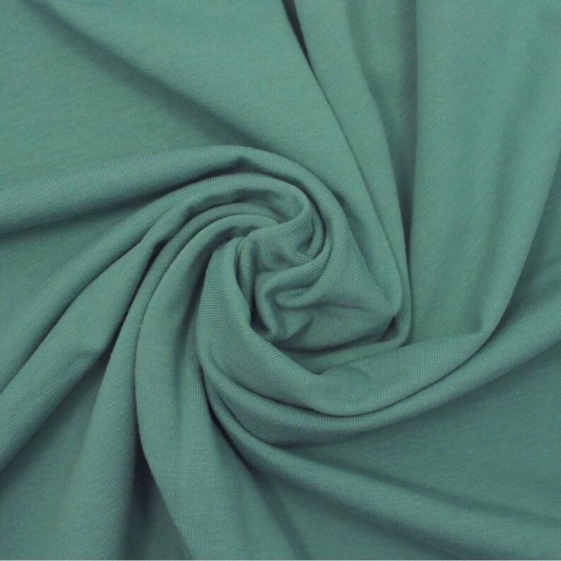 Green Jersey Fabric Blue Jersey Fabric Cotton Jersey Etsy