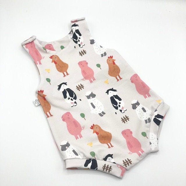 Farm Bloomer Romper Baby Romper Animal Romper Farm Etsy UK