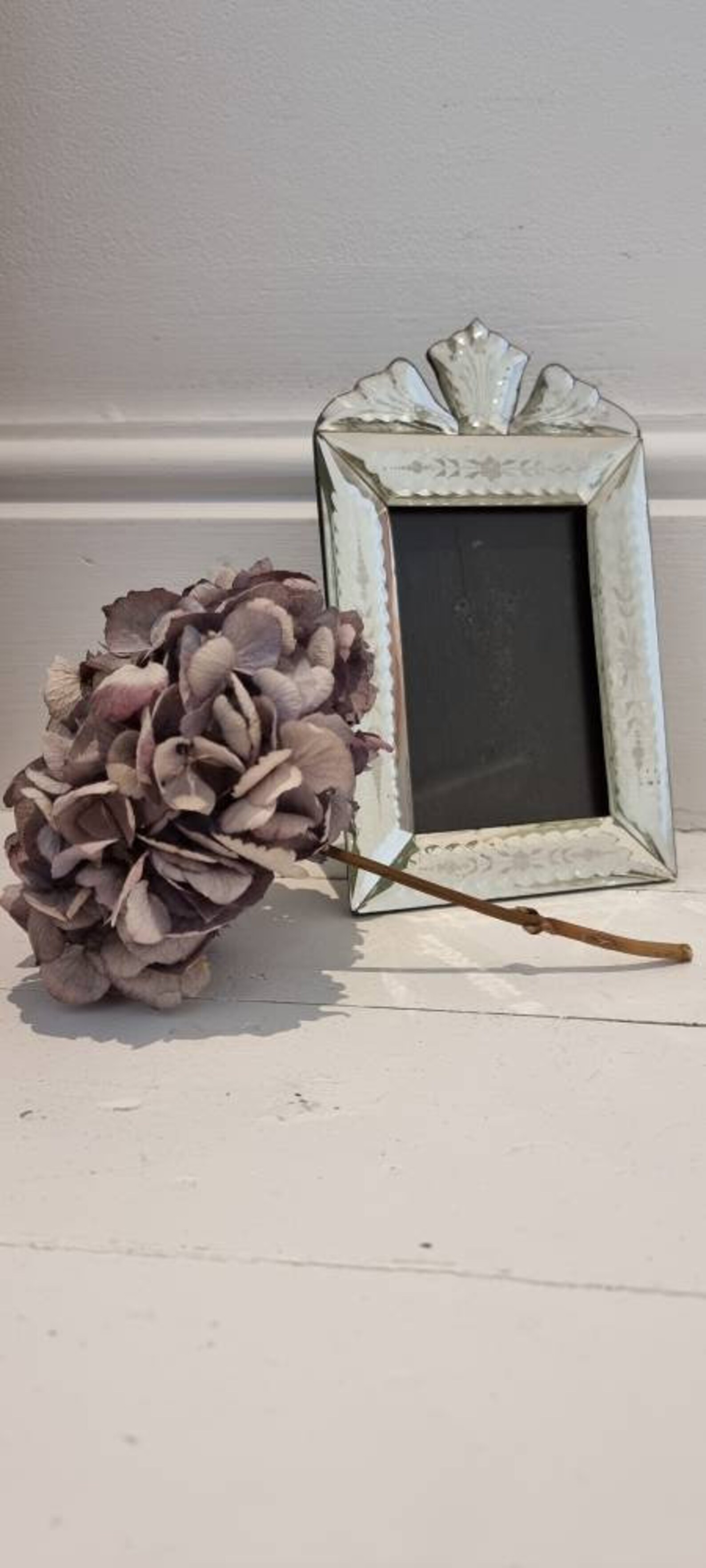Vintage Glass Photo Frame. Etsy