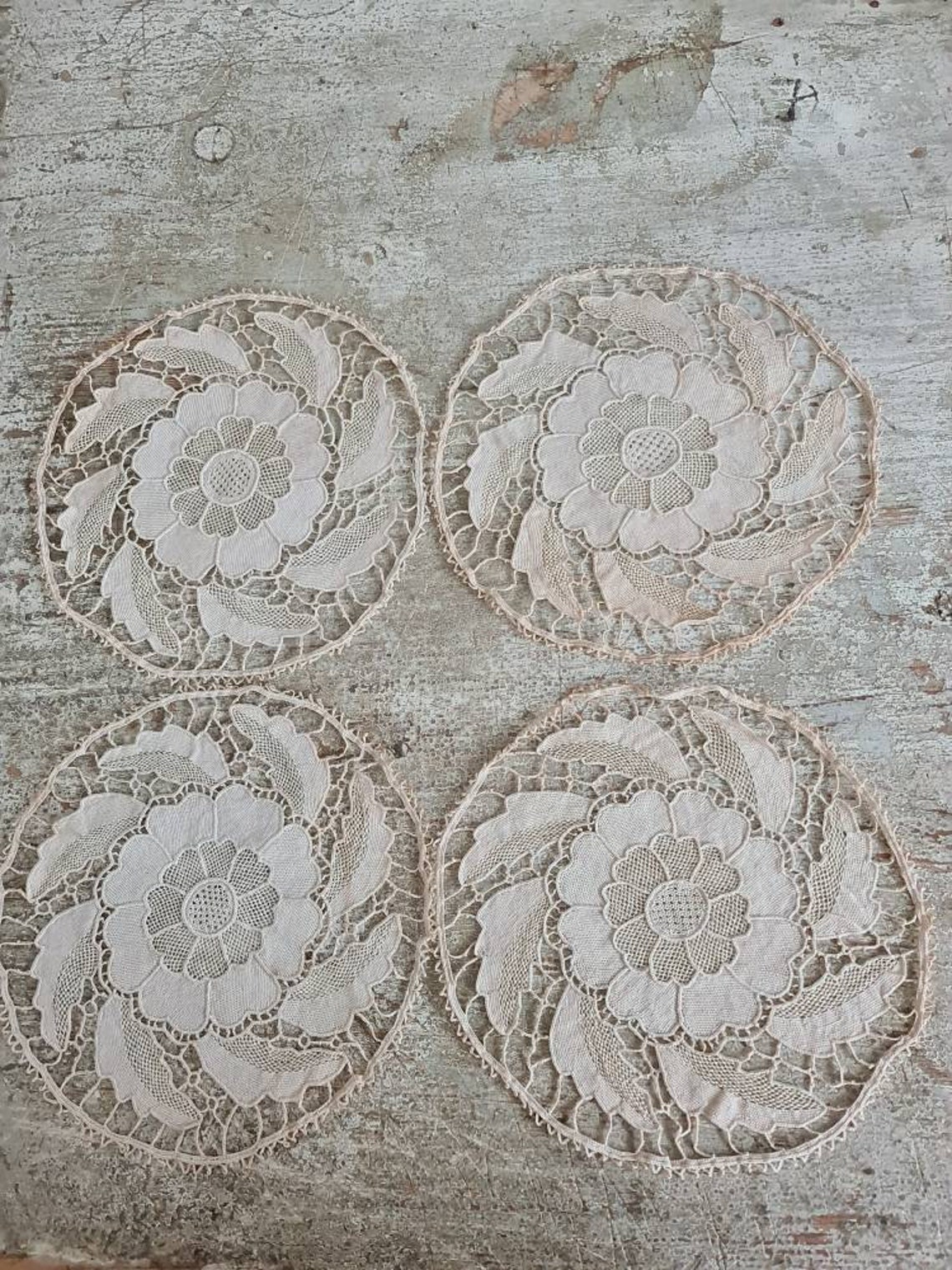 Set Of 4 French Lace Placemats. Etsy