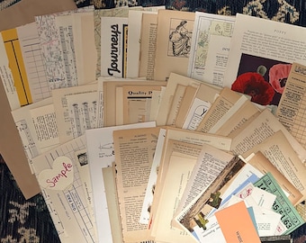 May include: A collection of vintage paper ephemera, including pages from old books, maps, and music sheets. The papers are in various shades of brown and cream, with some featuring text and illustrations. The papers are arranged in a random pattern, creating a collage-like effect.