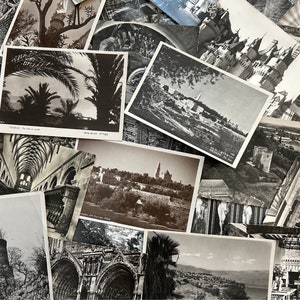 20 grandes cartes postales vintage des années 1960 en noir et blanc / Sélection aléatoire / Inutilisée et parfaite pour le livre d'or de mariage, la décoration, les cadeaux