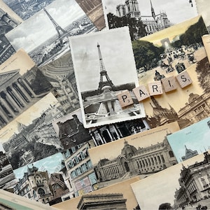 10 vintage PARIS Postkarten, blanko und unbenutzt / Zufallsauswahl / Perfekt für Hochzeitsgästebuch, Save the Dates, Post, Dekor oder Geschenke