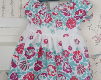 Toddler dress made from upcycled vintage tablecloth / Size 3T / Perfect for weddings,  birthdays, special occasions