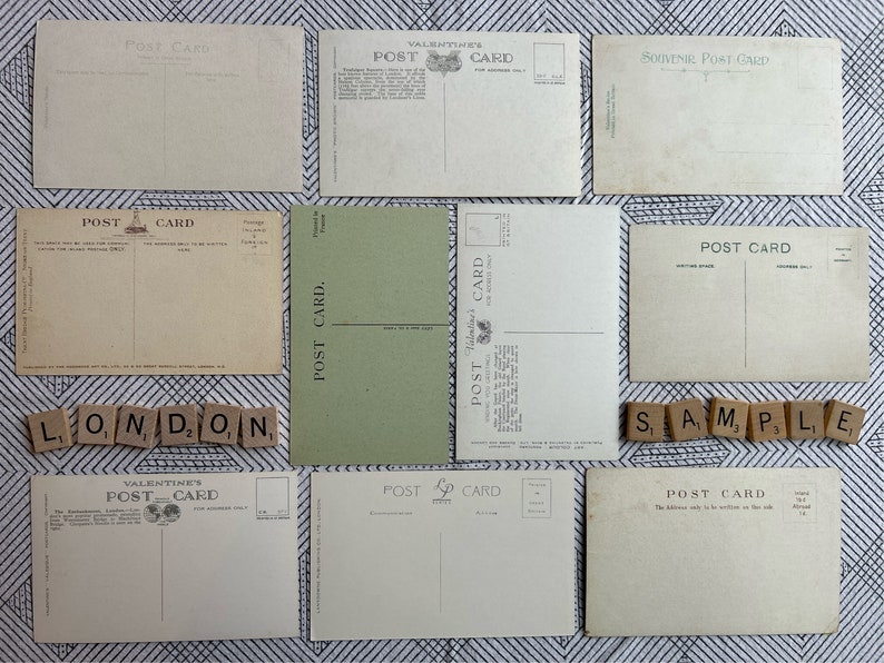 10 Vintage LONDON Postcards, Blank and Unused / Random Selection ...