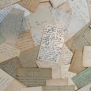 20 alte Postkarten mit Reisebeschreibungen, Briefen, Journal- oder Tagebuch-Einträgen // Zufällige Auswahl // Wunderschöne Handschrift