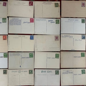 10 leere vintage Postkarten mit angebrachter Briefmarke / Zufallsauswahl / Perfekt für Liebesbriefe, Hochzeiten, Scrapbooks, Dekoration, Ephemera, Geschenke