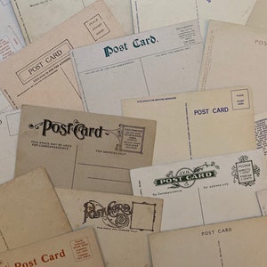 20 unused, blank vintage postcards from 1900s to 1960s — perfect for wedding guest books, scrapbooks, journals, Postcrossing, crafts, gifts