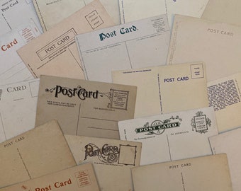 20 unused, blank vintage postcards from 1900s to 1960s — perfect for wedding guest books, scrapbooks, journals, Postcrossing, crafts, gifts