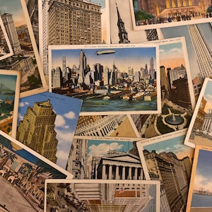 10 cartões postais vintage da CIDADE DE NOVA YORK, sem uso e prontos para serem enviados, perfeitos para salvar as datas, mensagens de feriado, decoração, presentes