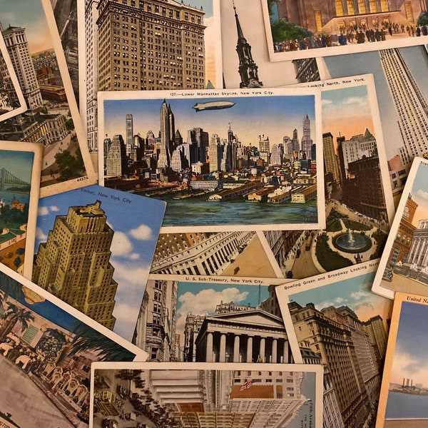 10 vintage NEW YORK CITY postcards, unused and ready to be mailed, perfect for save the dates, holiday messages, decorating, gifts