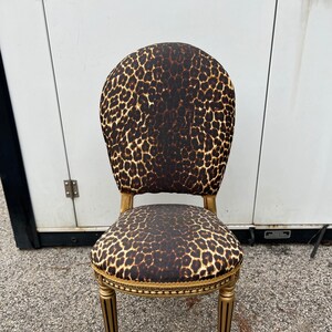 Animal print vanity hot sale chair