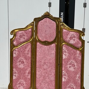 Vintage French Louis XV Style Three-Panel Screen in Gilt wood Room Divider