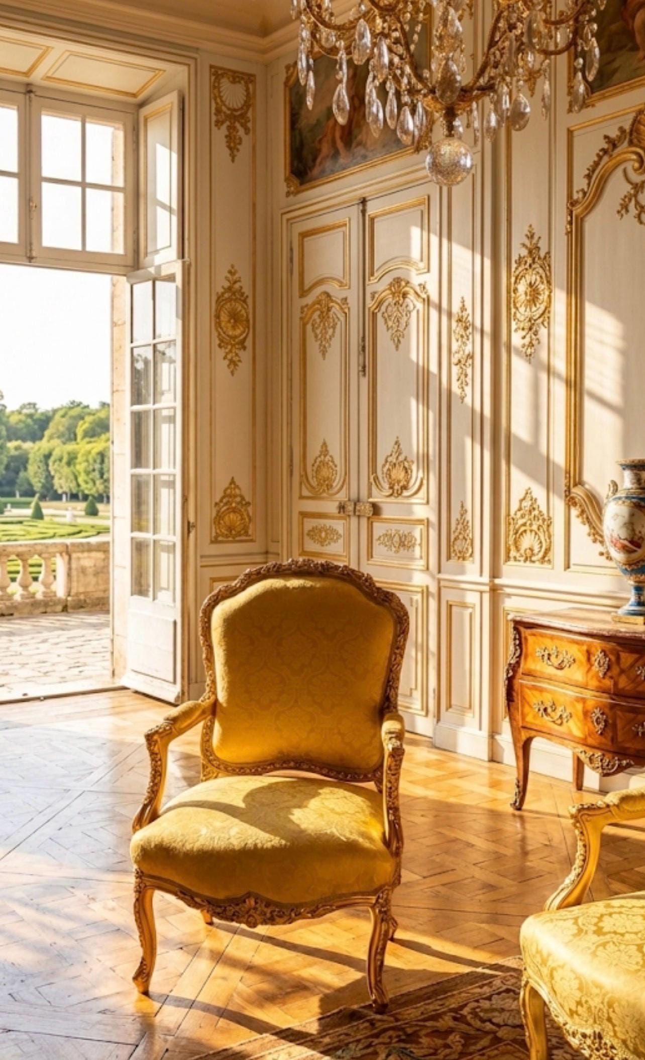 Louis XV Style Gold Damask Chair Armchair - Etsy