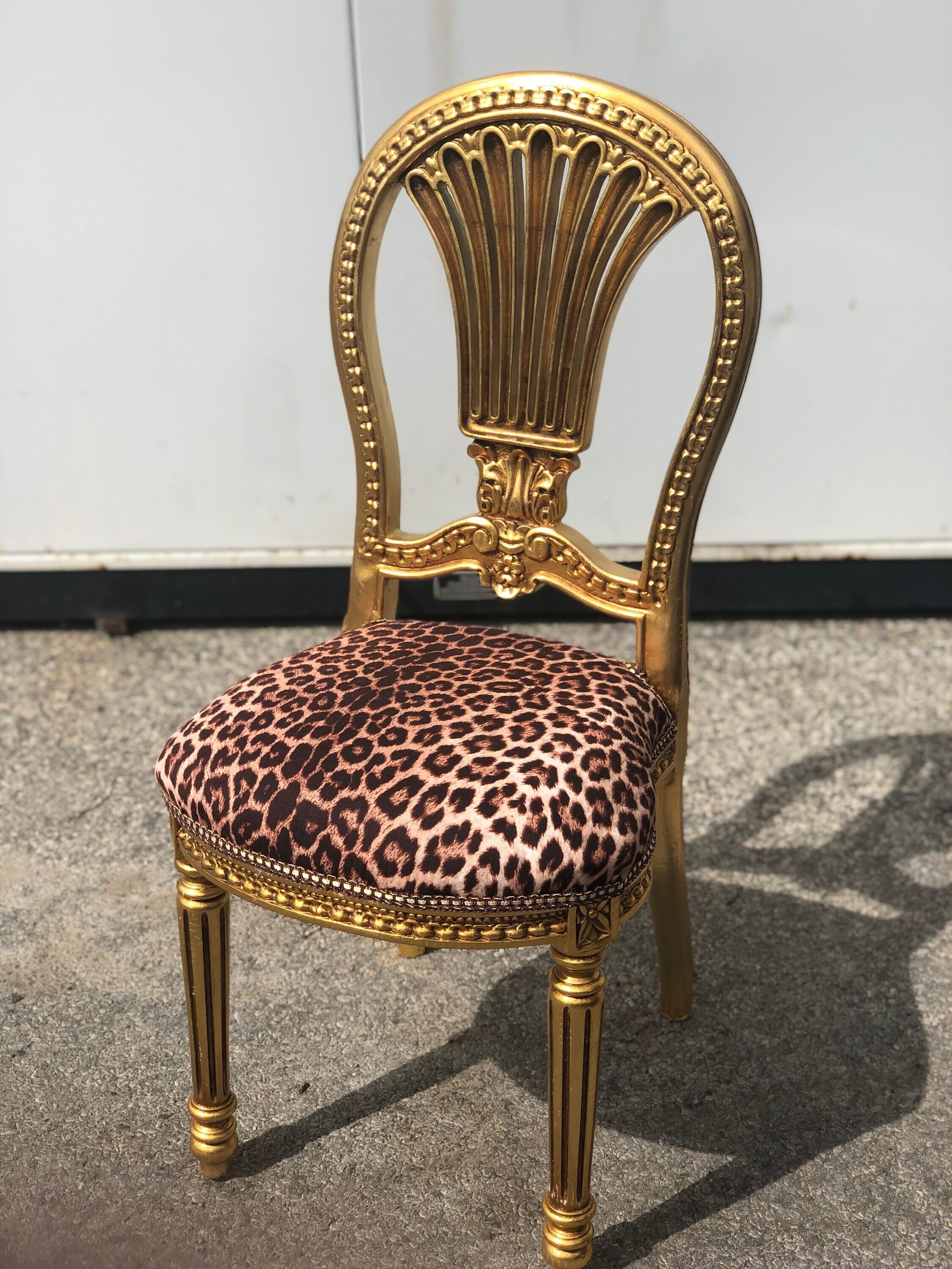 As is Animal Print Leopard Accent Chair Etsy