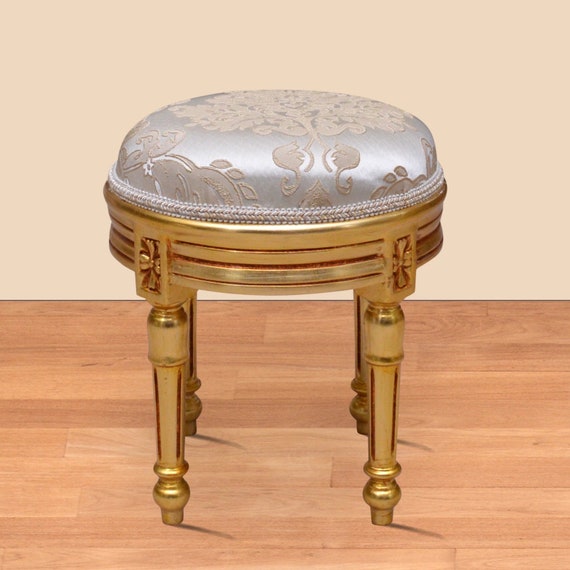 Pearly Footstool in Gold Leaf Stool Small Chair Etsy