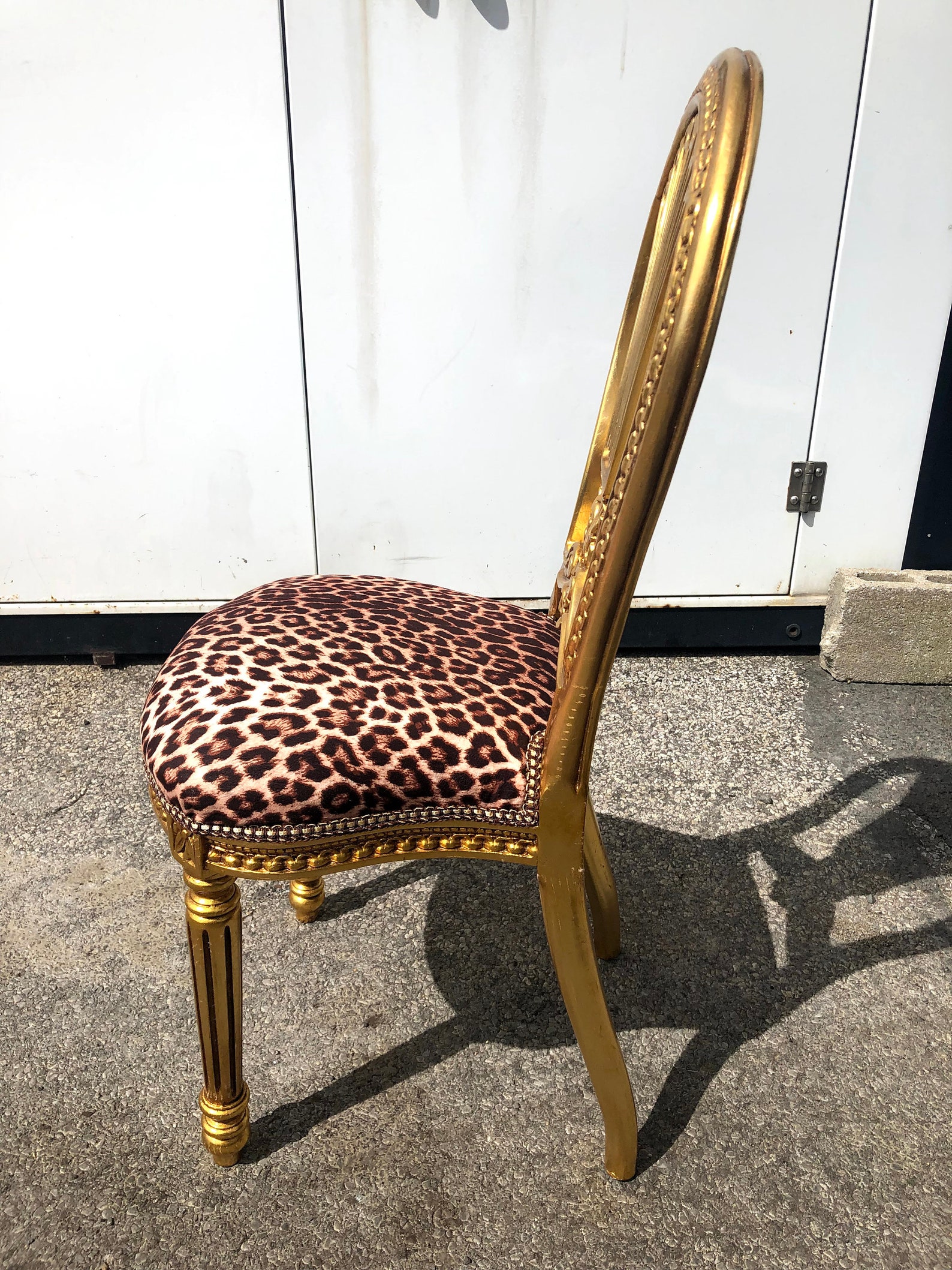 As is Animal Print Leopard Accent Chair Etsy