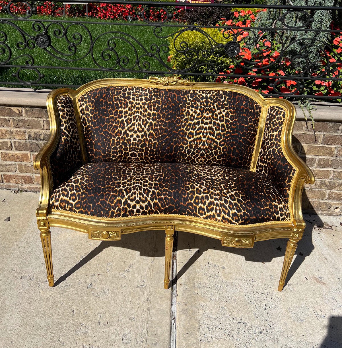 Leopard loveseat cheap