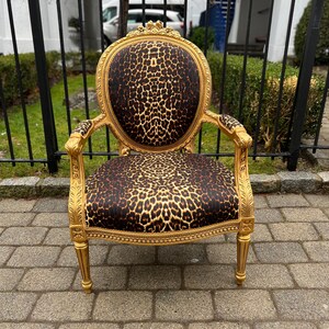 Leopard French Chair Etsy
