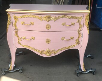 Blush Pink chest of drawers Roche Bobois Style