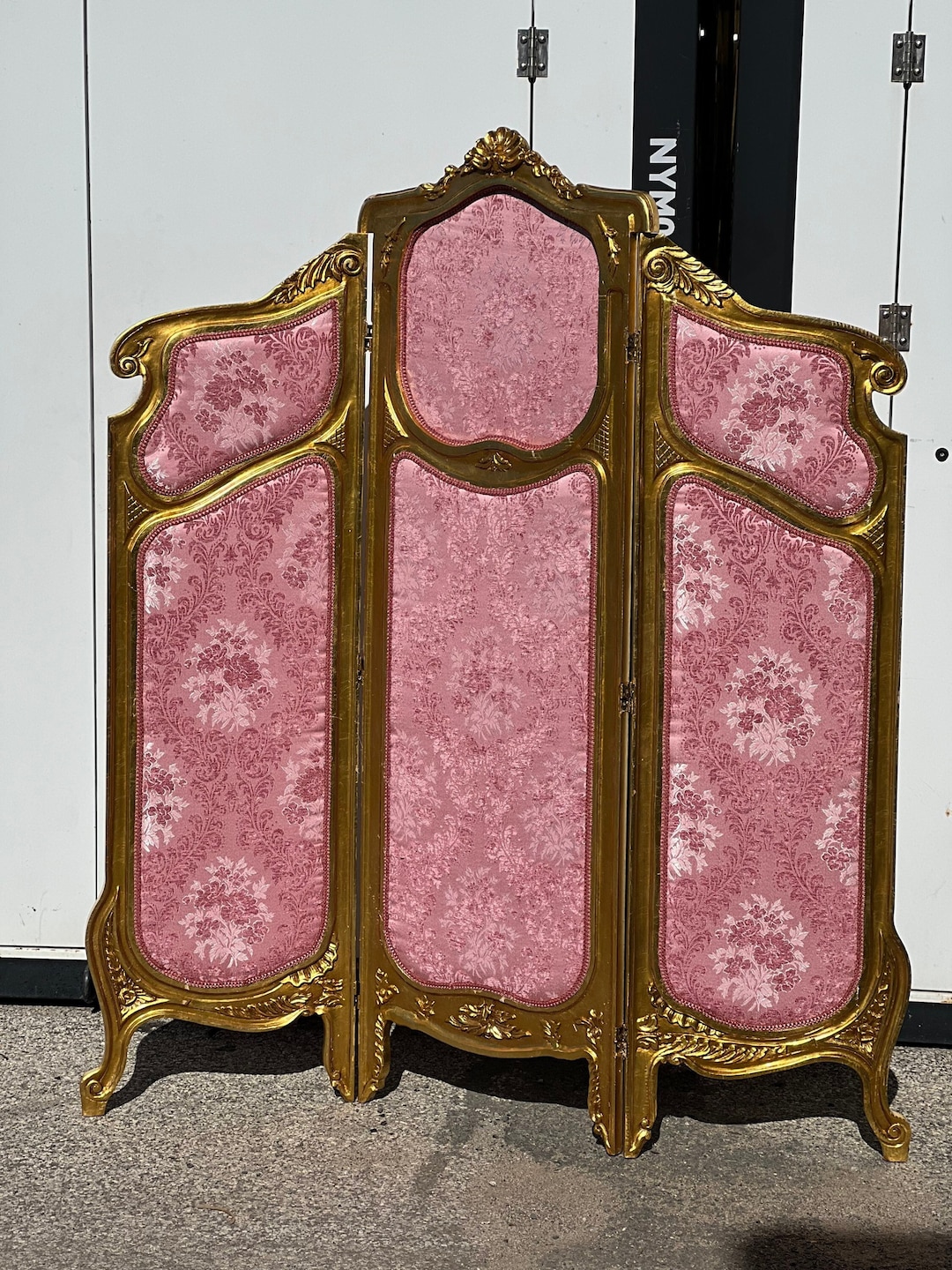Vintage French Louis XV Style Three-panel Screen in Gilt Wood Room ...