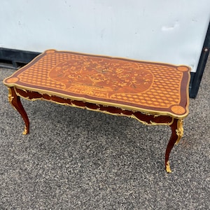 Louis XV Parquetry Marquetry Coffee Table
