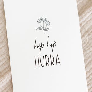 Karte - Dankeskarte - h i p  h i p  H u r r a