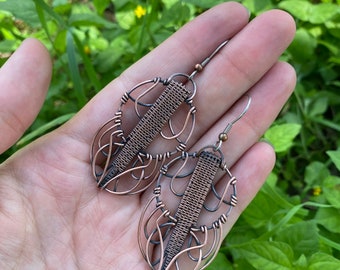 Copper Wire Weave Wire Wrap Pendant necklace Gift For Mom Agate Necklace Aztec Pendant Crystal Pendant Necklace Vintage Pendant