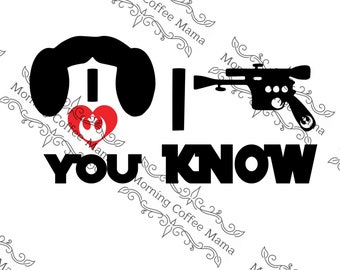 Han and Leia Cut File | His and Her's | Instant Download | SVG Zip File