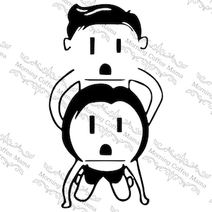 Dirty Outlet Cover Cut File | Instant Download | SVG Zip File
