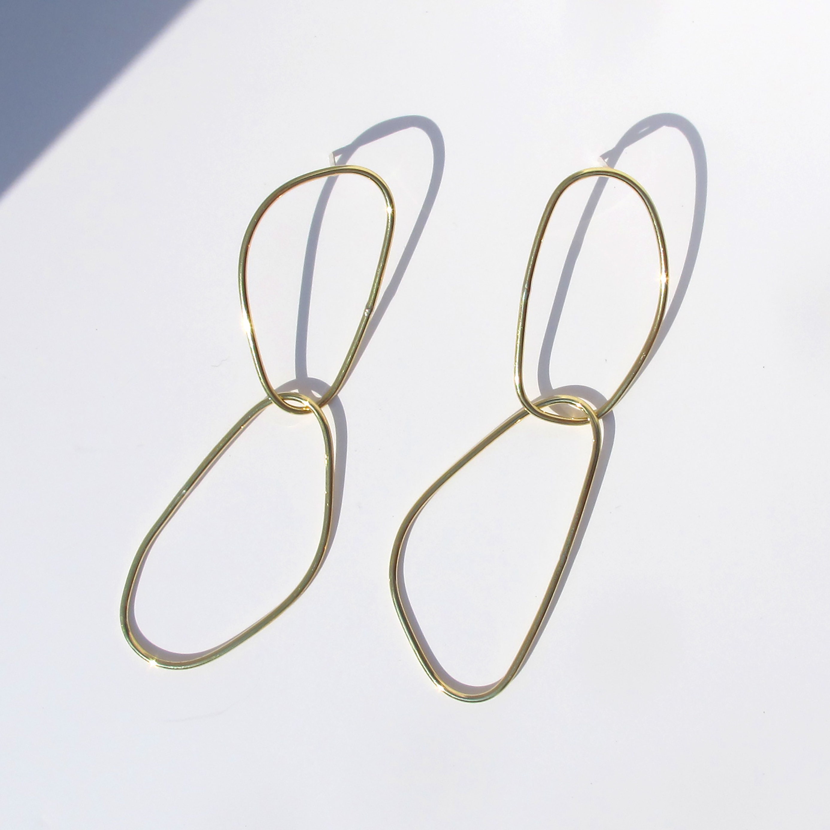 contemporary jewelry for modern women ocean abstract and mismatched earrings Organic earrings with vitreous enamel and sterling silver