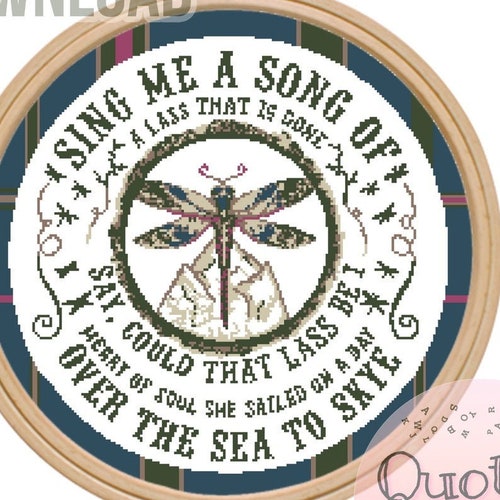 Thistle Cross Stitch Bookmark Pattern PDF Outlander Embroidery Etsy