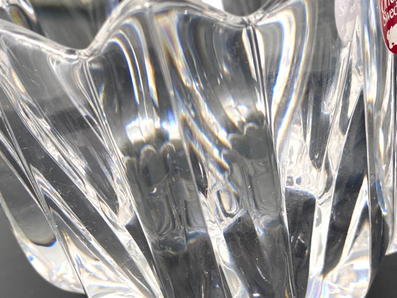 Orrefors Sweden Fleur Pattern Crystal Bowl by Jan Johansson # 4517