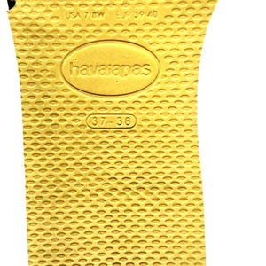 Havaianas You St Tropez Womens Flip Flops Sandals Yellow Banana Print US 7.5 image 3