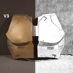 V3-4 SWTOR Guardian/Warrior Chest Armor TEMPLATES for eva foam