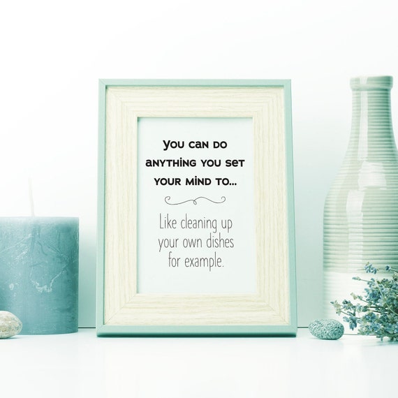Wash Your Dishes Print Downloadable Prints Funny Office - Etsy